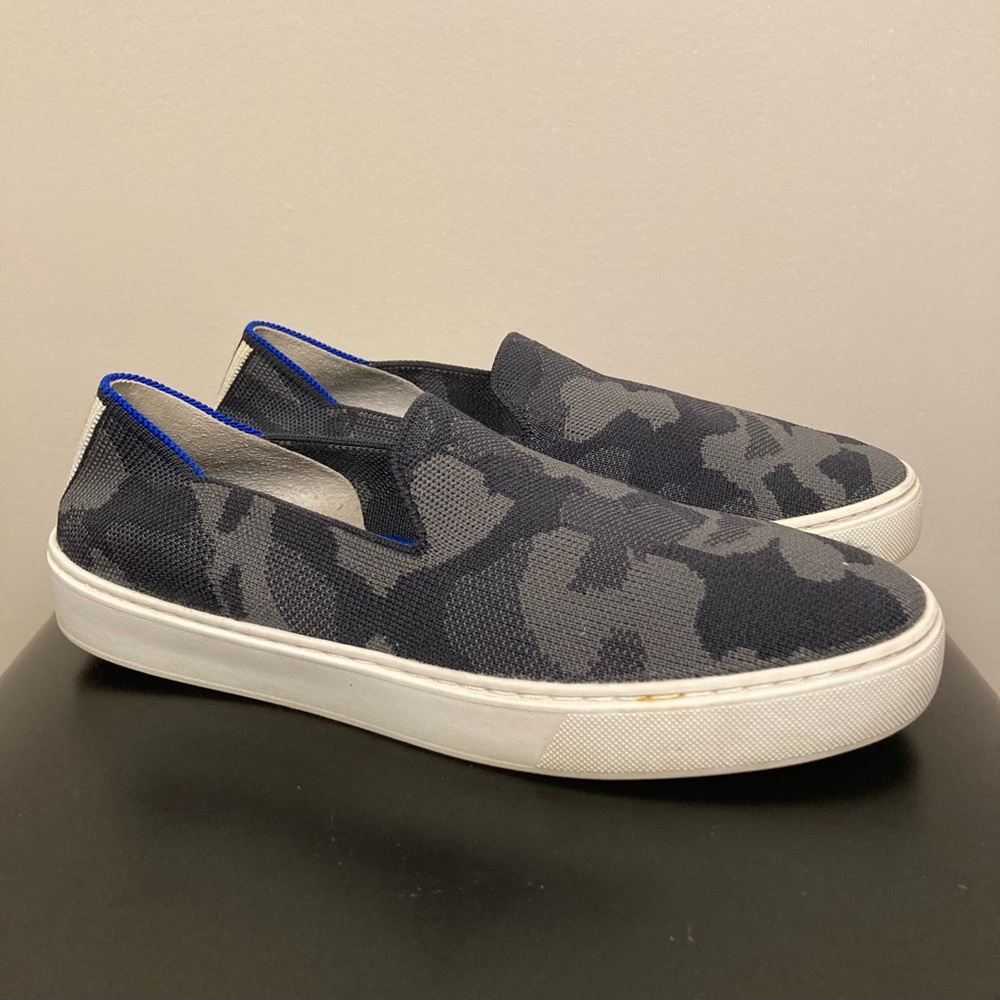 ROTHYS Women’s Slip-On Camouflage Knit Sneakers - Black/Gray